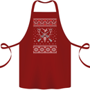 Huntsmath Christmas Hunting Funny Xmas Cotton Apron 100% Organic Maroon
