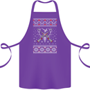 Huntsmath Christmas Hunting Funny Xmas Cotton Apron 100% Organic Purple