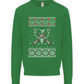 Huntsmath Christmas Hunting Funny Xmas Kids Sweatshirt Jumper Irish Green