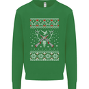 Huntsmath Christmas Hunting Funny Xmas Kids Sweatshirt Jumper Irish Green