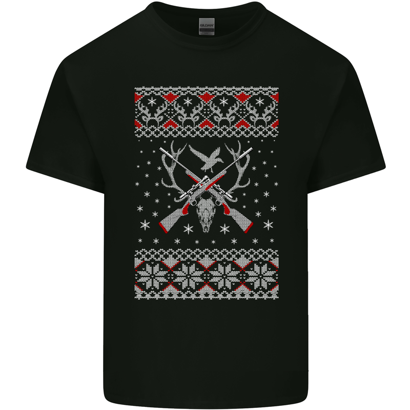 Huntsmath Christmas Hunting Funny Xmas Kids T-Shirt Childrens Black