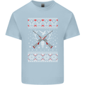 Huntsmath Christmas Hunting Funny Xmas Kids T-Shirt Childrens Light Blue