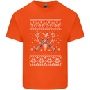 Huntsmath Christmas Hunting Funny Xmas Kids T-Shirt Childrens Orange