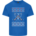 Huntsmath Christmas Hunting Funny Xmas Kids T-Shirt Childrens Royal Blue