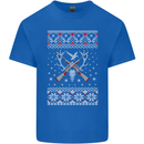 Huntsmath Christmas Hunting Funny Xmas Kids T-Shirt Childrens Royal Blue