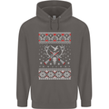 Huntsmath Christmas Hunting Funny Xmas Mens 80% Cotton Hoodie Charcoal