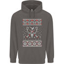 Huntsmath Christmas Hunting Funny Xmas Mens 80% Cotton Hoodie Charcoal