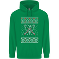 Huntsmath Christmas Hunting Funny Xmas Mens 80% Cotton Hoodie Irish Green