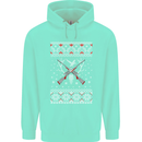 Huntsmath Christmas Hunting Funny Xmas Mens 80% Cotton Hoodie Peppermint