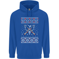 Huntsmath Christmas Hunting Funny Xmas Mens 80% Cotton Hoodie Royal Blue