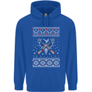 Huntsmath Christmas Hunting Funny Xmas Mens 80% Cotton Hoodie Royal Blue