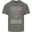 Huntsmath Christmas Hunting Funny Xmas Mens Cotton T-Shirt Tee Top Charcoal