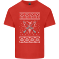 Huntsmath Christmas Hunting Funny Xmas Mens Cotton T-Shirt Tee Top Red