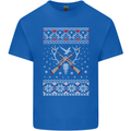 Huntsmath Christmas Hunting Funny Xmas Mens Cotton T-Shirt Tee Top Royal Blue