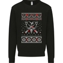 Huntsmath Christmas Hunting Funny Xmas Mens Sweatshirt Jumper Black
