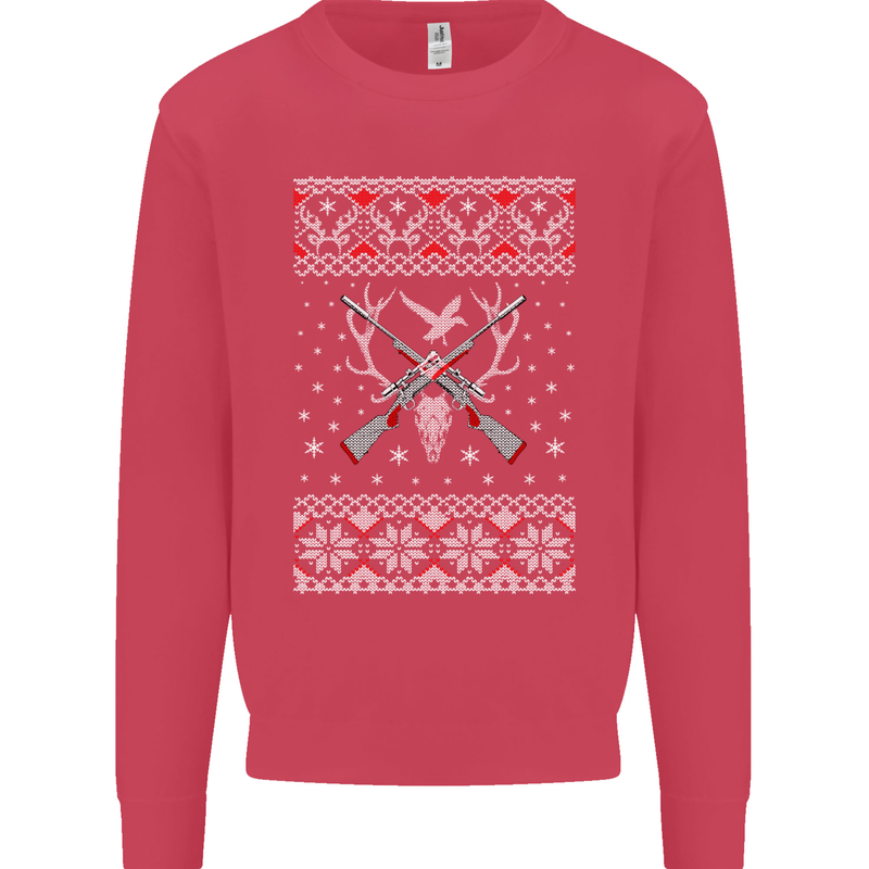 Huntsmath Christmas Hunting Funny Xmas Mens Sweatshirt Jumper Heliconia