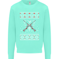 Huntsmath Christmas Hunting Funny Xmas Mens Sweatshirt Jumper Peppermint