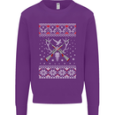Huntsmath Christmas Hunting Funny Xmas Mens Sweatshirt Jumper Purple