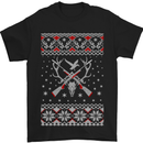 Huntsmath Christmas Hunting Funny Xmas Mens T-Shirt Cotton Gildan Black