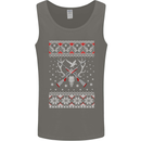 Huntsmath Christmas Hunting Funny Xmas Mens Vest Tank Top Charcoal