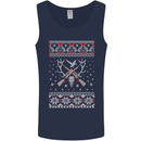 Huntsmath Christmas Hunting Funny Xmas Mens Vest Tank Top Navy Blue