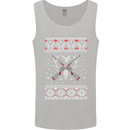 Huntsmath Christmas Hunting Funny Xmas Mens Vest Tank Top Sports Grey