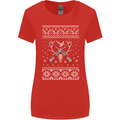 Huntsmath Christmas Hunting Funny Xmas Womens Wider Cut T-Shirt Red