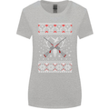 Huntsmath Christmas Hunting Funny Xmas Womens Wider Cut T-Shirt Sports Grey