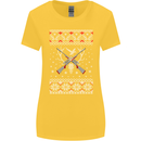 Huntsmath Christmas Hunting Funny Xmas Womens Wider Cut T-Shirt Yellow