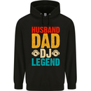 Husband Dad DJ Legend Fathers Day Childrens Kids Hoodie Black