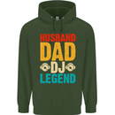 Husband Dad DJ Legend Fathers Day Childrens Kids Hoodie Forest Green
