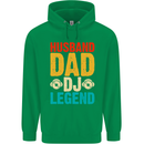 Husband Dad DJ Legend Fathers Day Childrens Kids Hoodie Irish Green