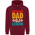 Husband Dad DJ Legend Fathers Day Childrens Kids Hoodie Maroon