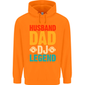 Husband Dad DJ Legend Fathers Day Childrens Kids Hoodie Orange