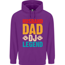 Husband Dad DJ Legend Fathers Day Childrens Kids Hoodie Purple