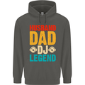 Husband Dad DJ Legend Fathers Day Childrens Kids Hoodie Storm Grey