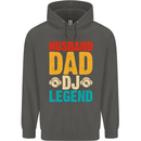 Husband Dad DJ Legend Fathers Day Childrens Kids Hoodie Storm Grey