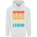 Husband Dad DJ Legend Fathers Day Childrens Kids Hoodie White