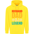 Husband Dad DJ Legend Fathers Day Childrens Kids Hoodie Yellow
