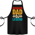 Husband Dad DJ Legend Fathers Day Cotton Apron 100% Organic Black