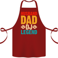 Husband Dad DJ Legend Fathers Day Cotton Apron 100% Organic Maroon