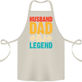 Husband Dad DJ Legend Fathers Day Cotton Apron 100% Organic Natural
