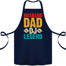 Husband Dad DJ Legend Fathers Day Cotton Apron 100% Organic Navy Blue