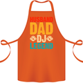 Husband Dad DJ Legend Fathers Day Cotton Apron 100% Organic Orange