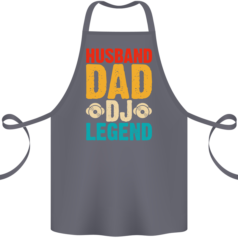 Husband Dad DJ Legend Fathers Day Cotton Apron 100% Organic Steel