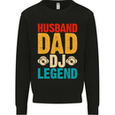Husband Dad DJ Legend Fathers Day Kids Sweatshirt Jumper Black