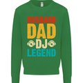 Husband Dad DJ Legend Fathers Day Kids Sweatshirt Jumper Irish Green
