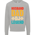 Husband Dad DJ Legend Fathers Day Kids Sweatshirt Jumper Sports Grey