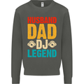 Husband Dad DJ Legend Fathers Day Kids Sweatshirt Jumper Storm Grey