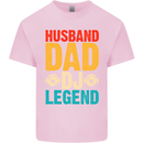 Husband Dad DJ Legend Fathers Day Kids T-Shirt Childrens Light Pink